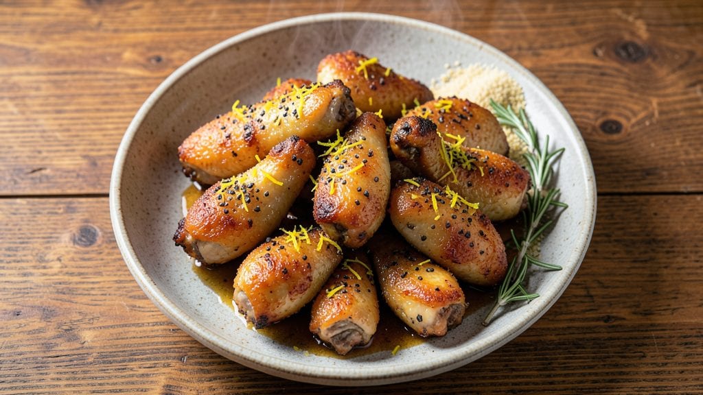 Air Fried Lemon Pepper Wings Recipe: Crispy Cornmeal Crust with Tangy Zing