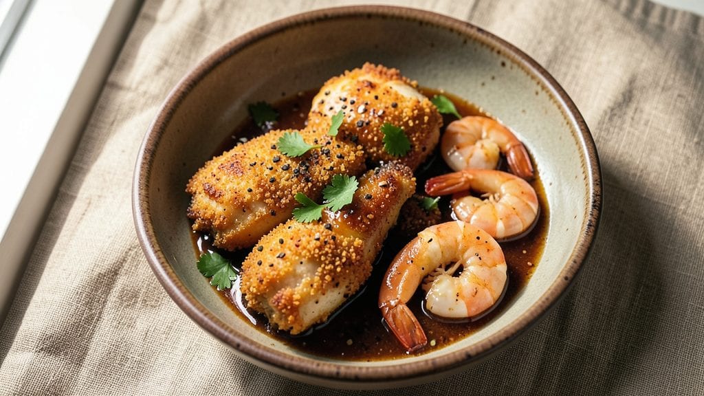 Applebee's Copycat Bourbon Chicken and Shrimp Recipe: Crispy Cornmeal Crust Meets Smoky Sweet Sauce