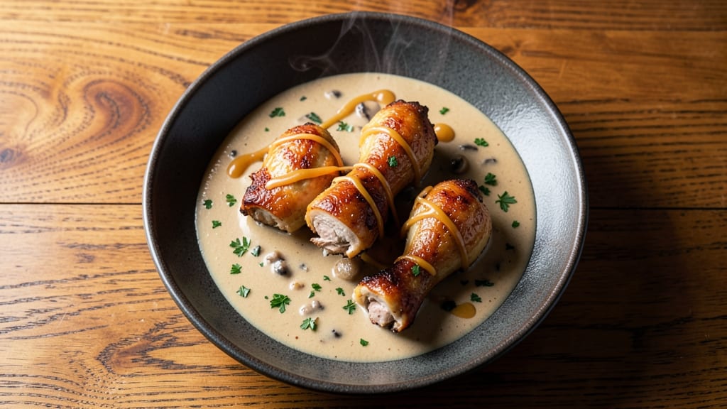 Baked Chicken Drumsticks With Cream Of Mushroom Soup Recipe: Juicy Crispy Bites in One-Pan Magic