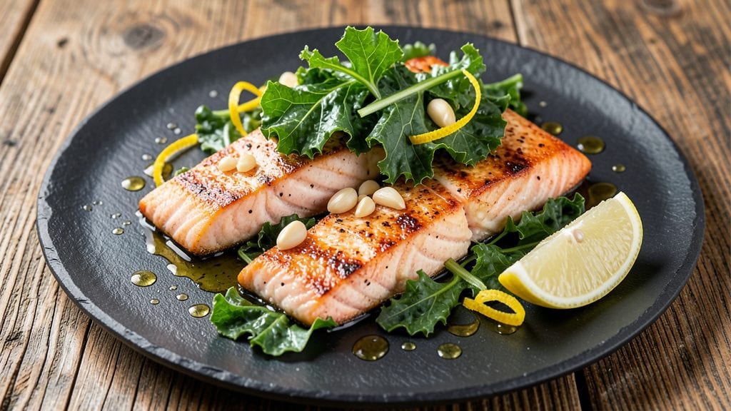 Baked Salmon With Kale Recipe: Lemon-Garlic Roast With Crispy Edges