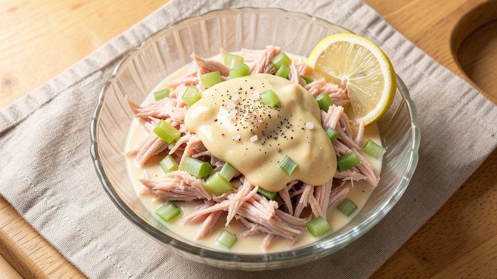 Basic Tuna Fish Salad Recipe: Crunchy Celery and Lemon Zing