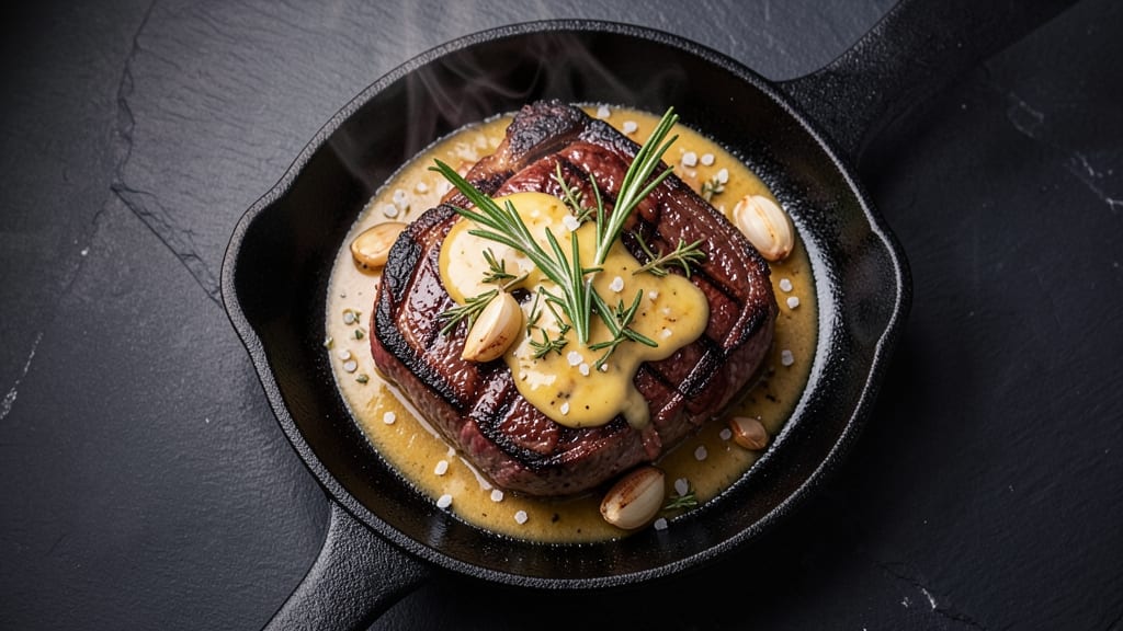 Bobby Flay's Rib Eye Steak Recipe: Pan-Seared Crust With Juicy Pink Hearts