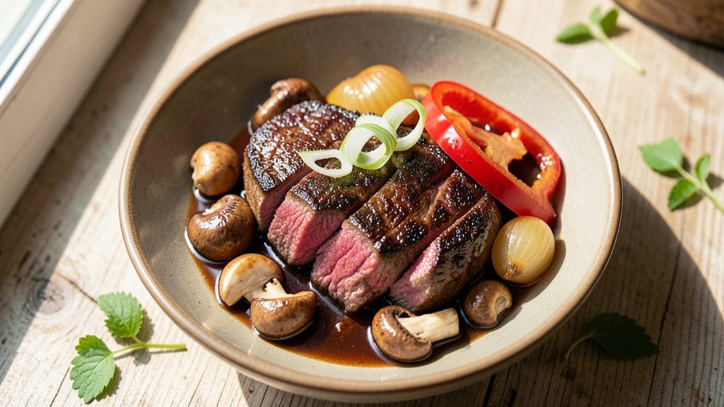 Cook's Country Japanese Steakhouse Steak and Vegetables Recipe: Umami-Kissed Meat and Char-Grilled Veggies in One Pan