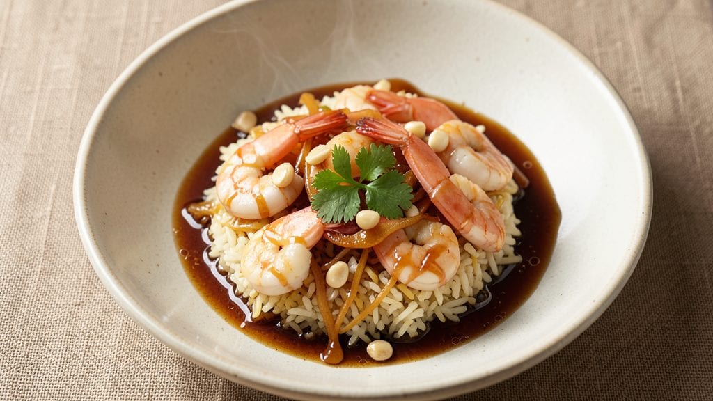 Ginger Freeze: Spicy-Sweet Shrimp Stir-Fry With Crispy Rice