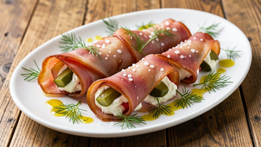 Ham and Pickle Roll-Ups Recipe: Crunchy Bites With Tangy Sweet Kick