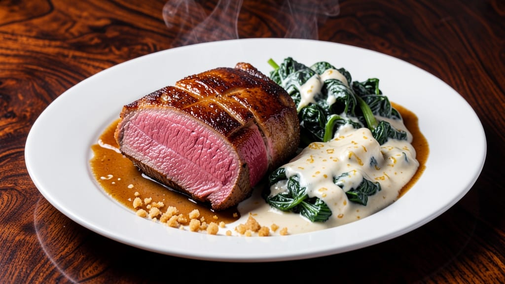 House of Prime Rib Creamed Spinach Recipe: Silky Cream Cheese and Gruyère Luxury