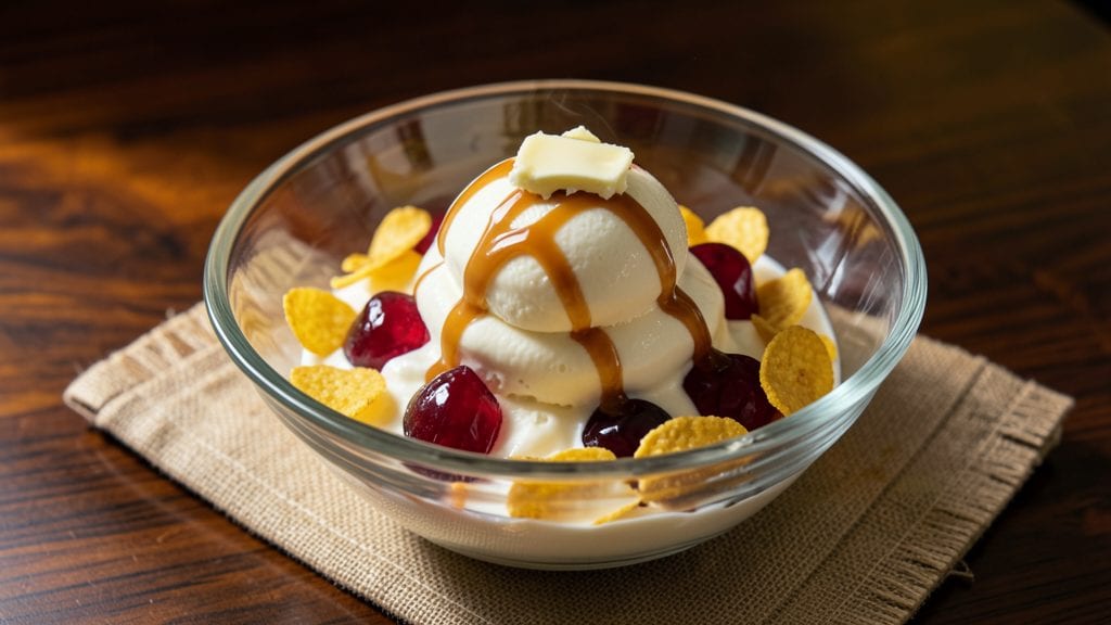 Jelly Tip Ice Cream Recipe: Vanilla Bean Swirls With Crunchy Cornflake Magic