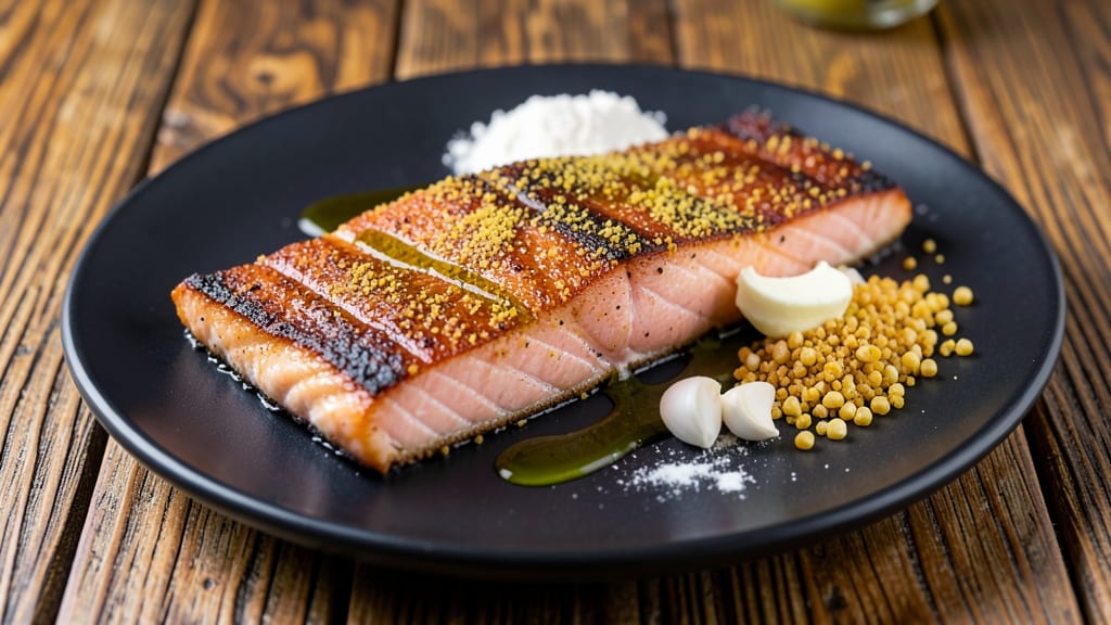 Longhorn Salmon Recipe: Crispy Cornmeal Crust Meets Smoky Garlic Heat