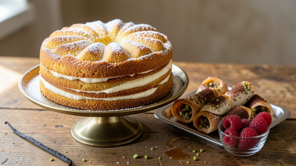 Old Fashioned Cannoli Cake Recipe: Ricotta-Filled Layers With Crunchy Shells