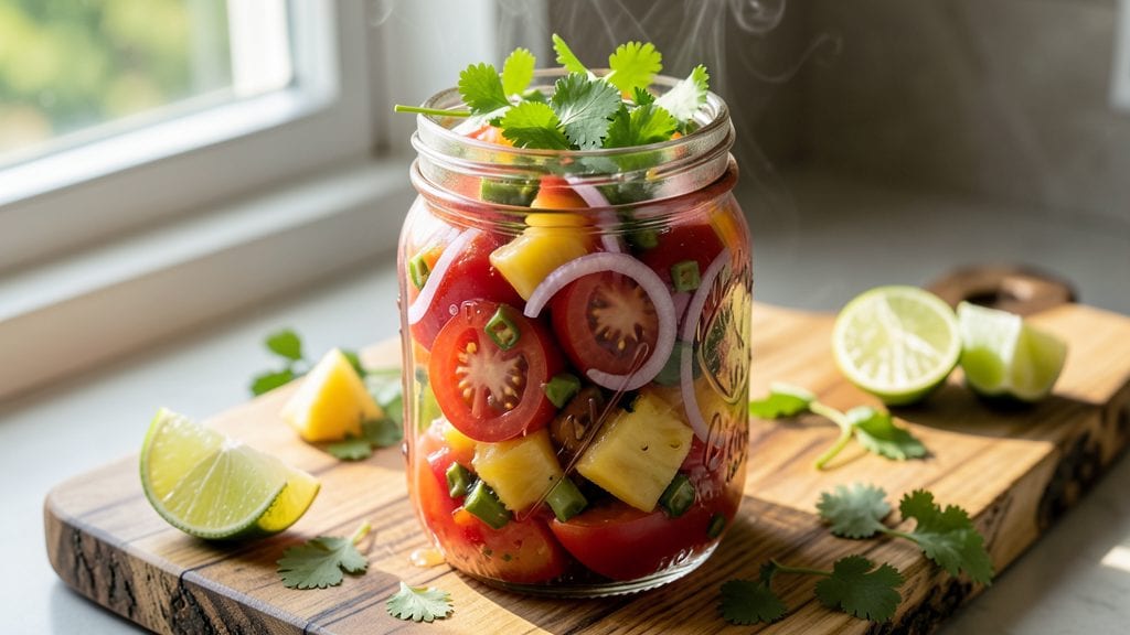Pineapple Tomato Salsa Canning Recipe: Bright Tropical Flavor Locked in Glass