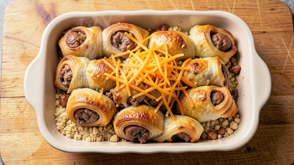 Suasage Rolls Recipe: Flaky Pastry Wrapped Around Savory Pork Filling