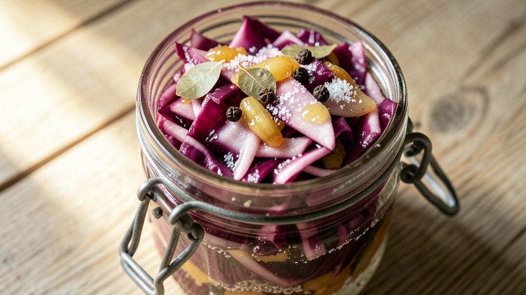 Sweet and Sour Red Cabbage Canning Recipe: Vinegar-Bright Fermented Flavor Locked in Jars