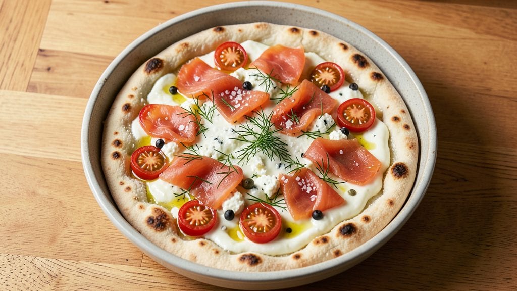Wolfgang Puck's Smoked Salmon Pizza Recipe: Crispy Crust With Creamy Dill-Drizzled Topping
